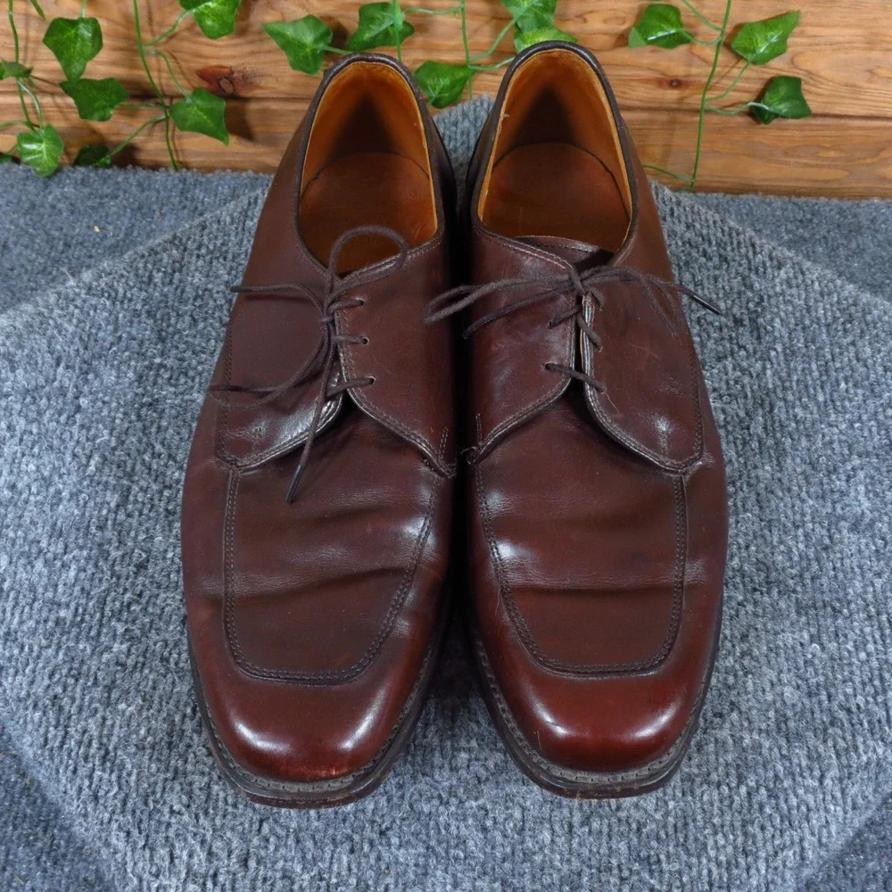 Allen Edmonds Burton Mens Split Toe Derby Shoes 10 D Formal Brown Leather
